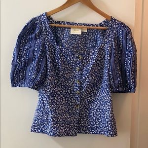 Maeve Puff-Sleaved Blouse Top (4)